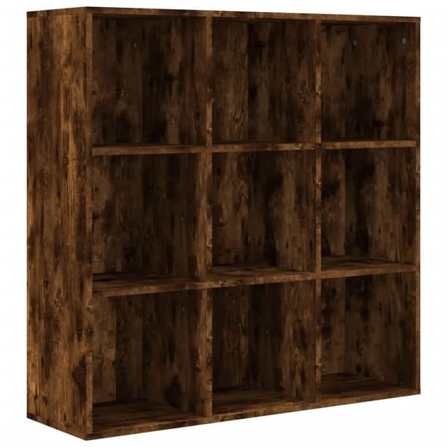 vidaXL Bücherschrank Räuchereiche 98x30x98 cm