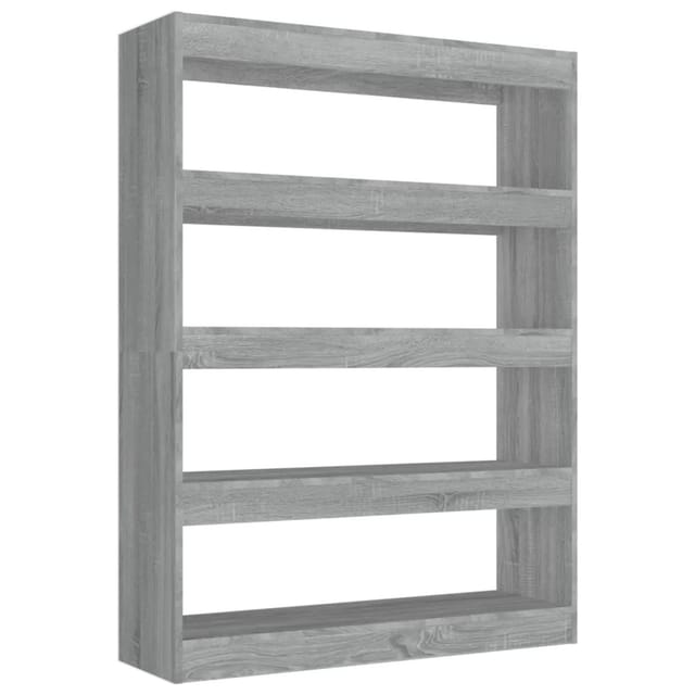 vidaXL Bücherregal/Raumteiler Grau Sonoma 100×30×135 cm