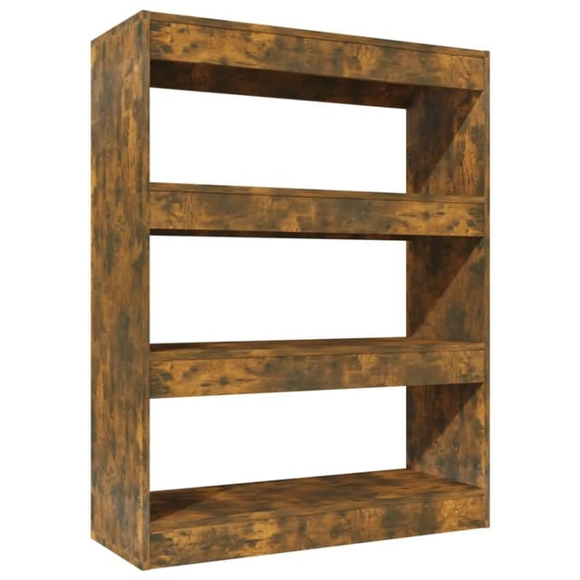 vidaXL Bücherregal/Raumteiler Räuchereiche 80x30x103 cm Holzwerkstoff