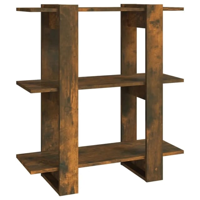 vidaXL Bücherregal/Raumteiler Räuchereiche 80x30x87 cm