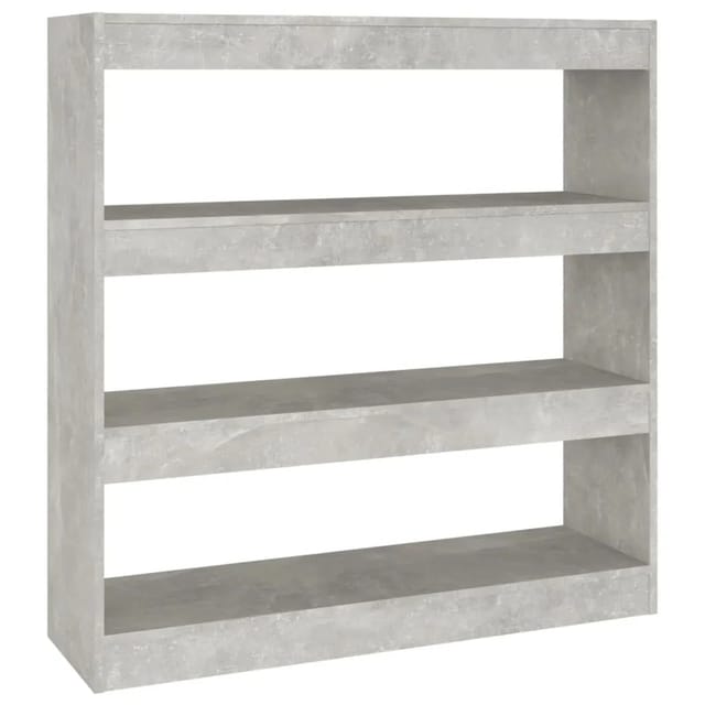 vidaXL Bücherregal/Raumteiler Betongrau 100x30x103 cm