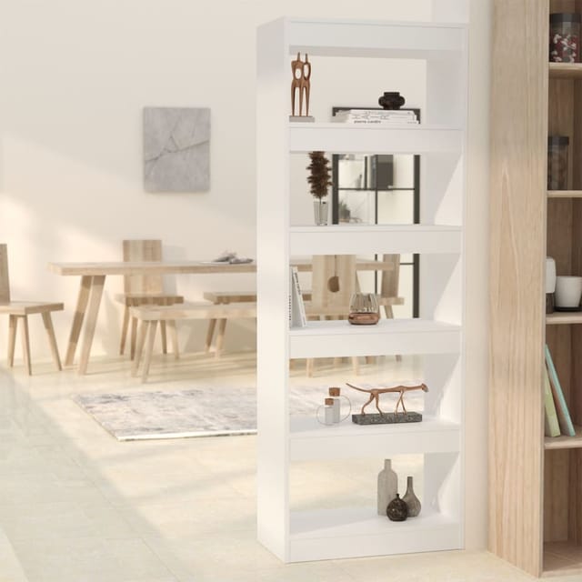 vidaXL Bücherregal/Raumteiler Weiß 60x30x166 cm Holzwerkstoff