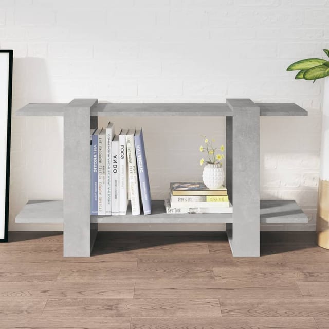 vidaXL Bücherregal Betongrau 100x30x51 cm Holzwerkstoff