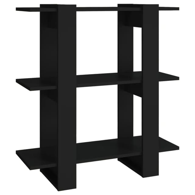 vidaXL Bücherregal/Raumteiler Schwarz 80x30x87 cm