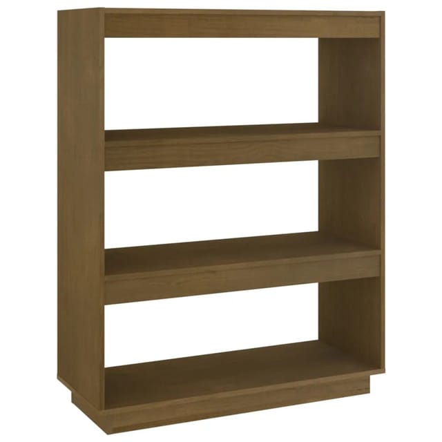 vidaXL Bücherregal/Raumteiler Honigbraun 80x35x103 cm Massivholz Kiefer