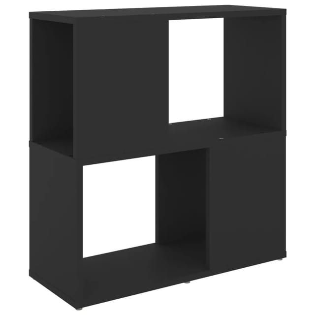 vidaXL Bücherregal Schwarz 60x24x63 cm Holzwerkstoff