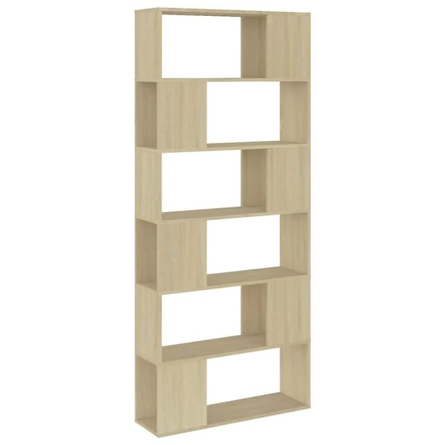 vidaXL Bücherregal Raumteiler Sonoma-Eiche 80x24x186 cm Holzwerkstoff
