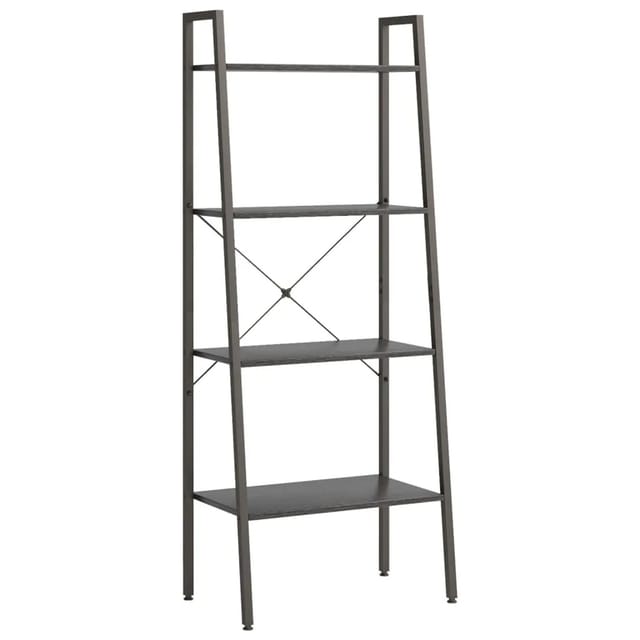 vidaXL Standregal 4 Böden Schwarz 56x35x140 cm