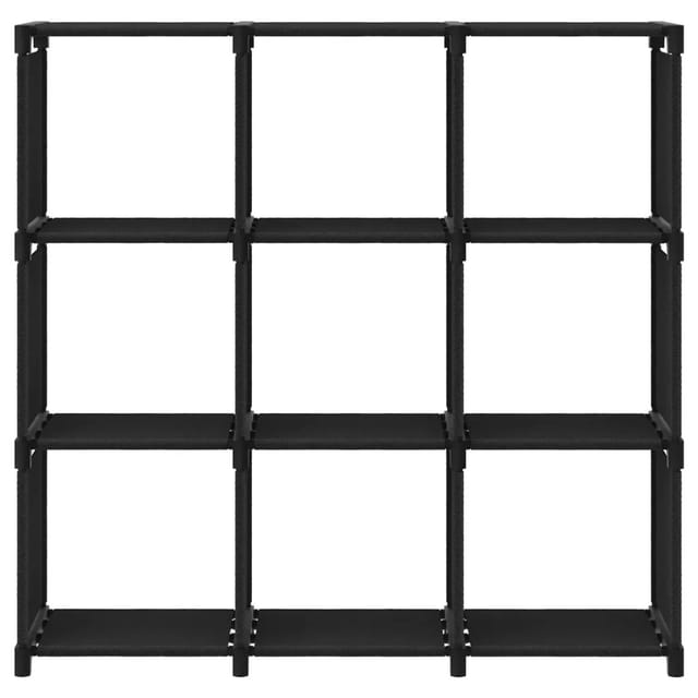 vidaXL Würfel-Regal 9 Fächer Schwarz 103x30x107,5 cm Stoff