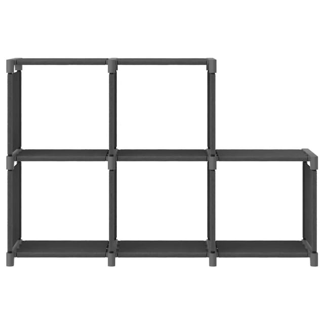vidaXL Würfel-Regal 5 Fächer Grau 103x30x72,5 cm Stoff
