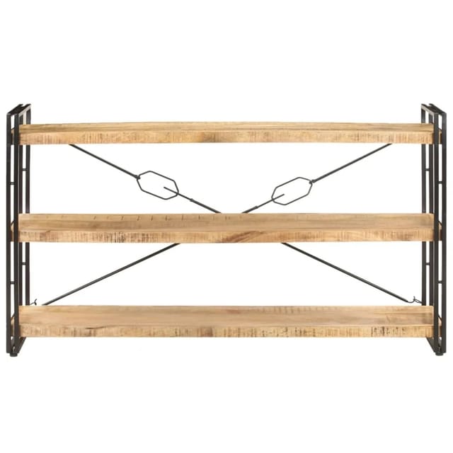 vidaXL Bücherregal 3 Fächer 140x30x80 cm Mango Massivholz
