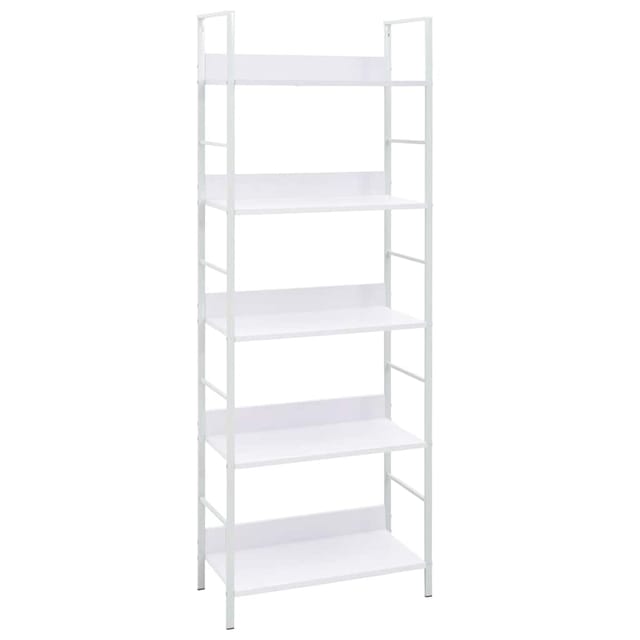 vidaXL Bücherregal 5 Regalböden Weiß 60x27,6x158,5 cm Holzwerkstoff