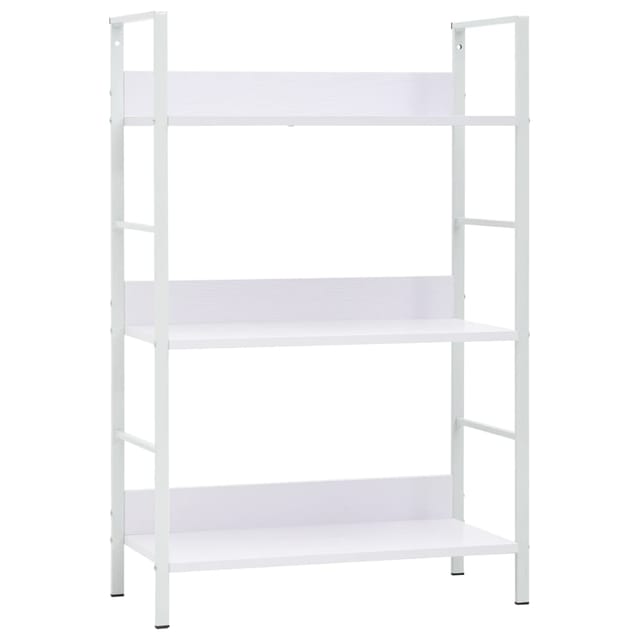 vidaXL Bücherregal 3 Regalböden Weiß 60×27,6×90,5 cm Holzwerkstoff