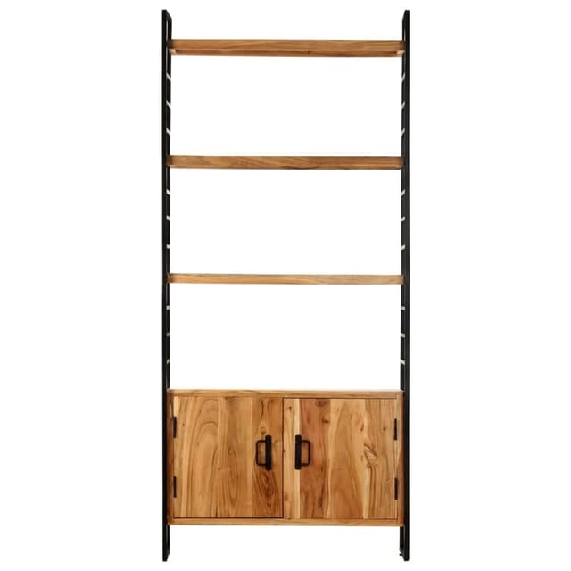 vidaXL Bücherregal 4 Ebenen 80x30x180 cm Massivholz Akazie
