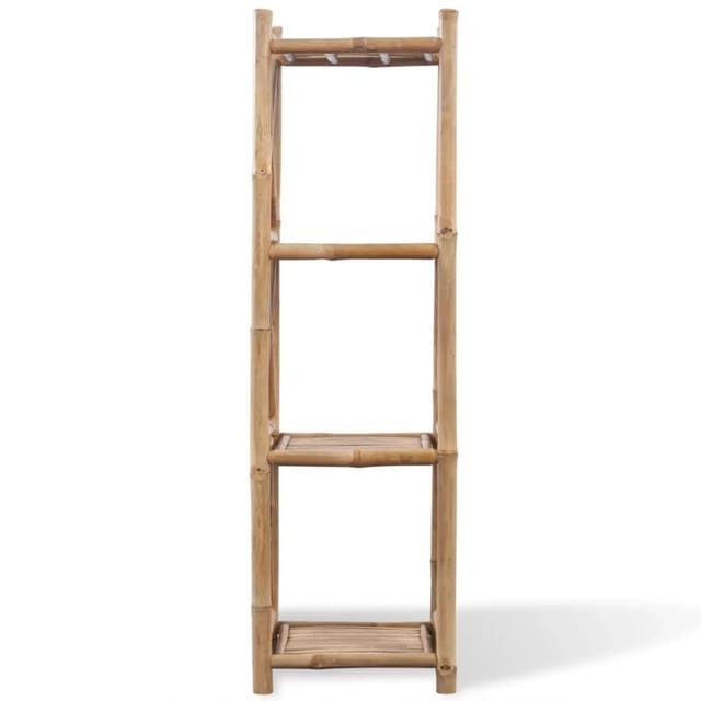 vidaXL Bambus Regal 4-Etagig Viereckig