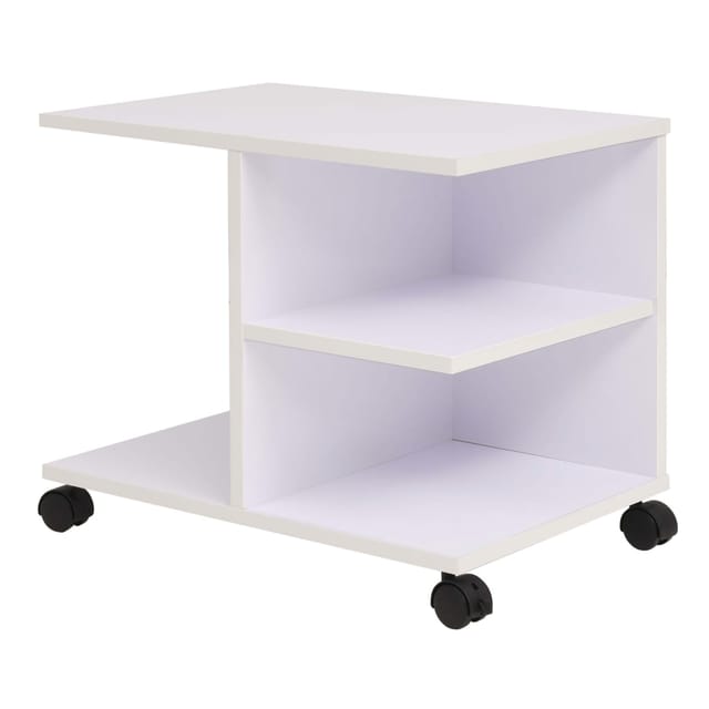 Vidaxl - Beistelltisch Mit Rollen 50×35×42 Cm Weiß