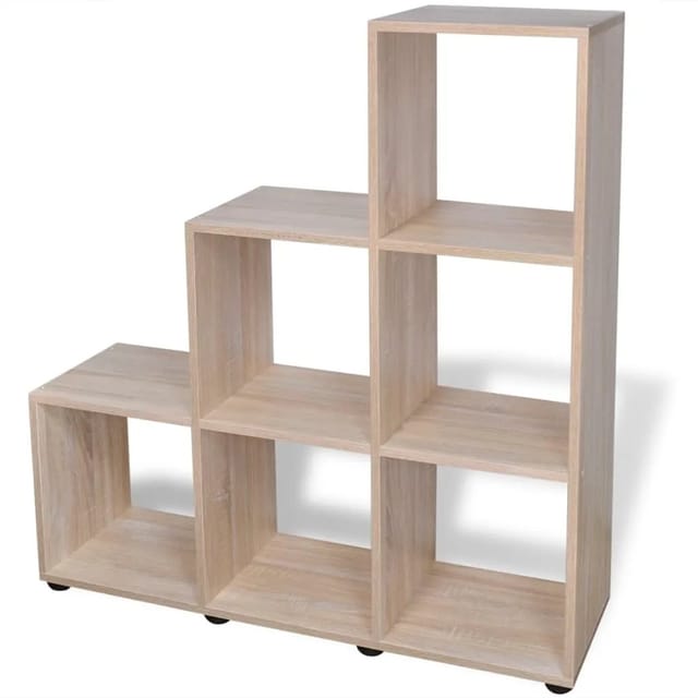 vidaXL Treppenregal Bücherregal 107 cm Eichefarben