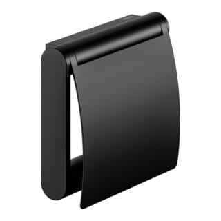 Keuco Toilettenpapierhalter Plan Black Selection mit Deckel Schwarz-matt