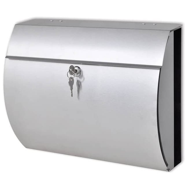 vidaXL Briefkasten aus Edelstahl 37,5 x 13 x 31 cm