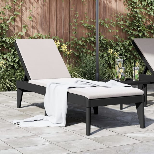 vidaXL Sonnenliege Anthrazit PP 186 x 60 x 29 cm