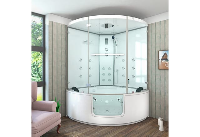 AquaVapore Dampfdusche Whirlpool Dusche Duschkabine K60-WS-EH-EC-SC 140x140cm