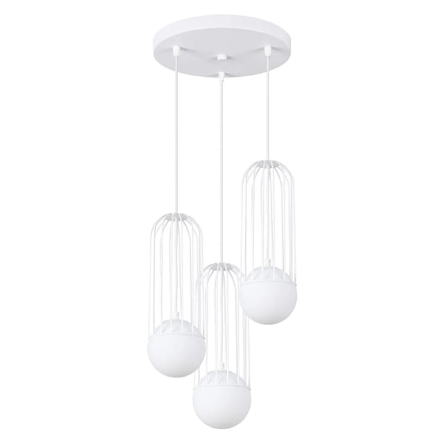 Sollux Lighting Pendelleuchte Brina 3P Weiß