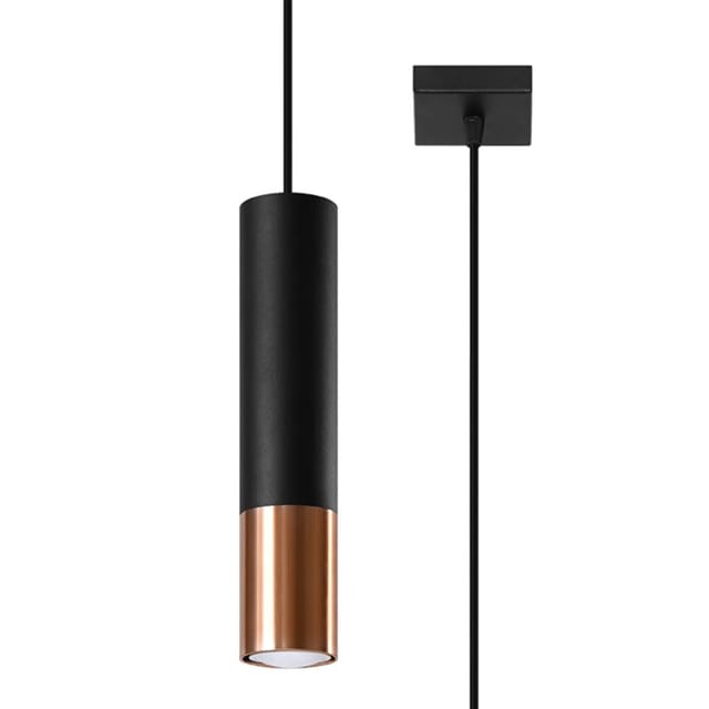 Sollux Lighting Hängeleuchte Loopez 1 Schwarz/Kupfer