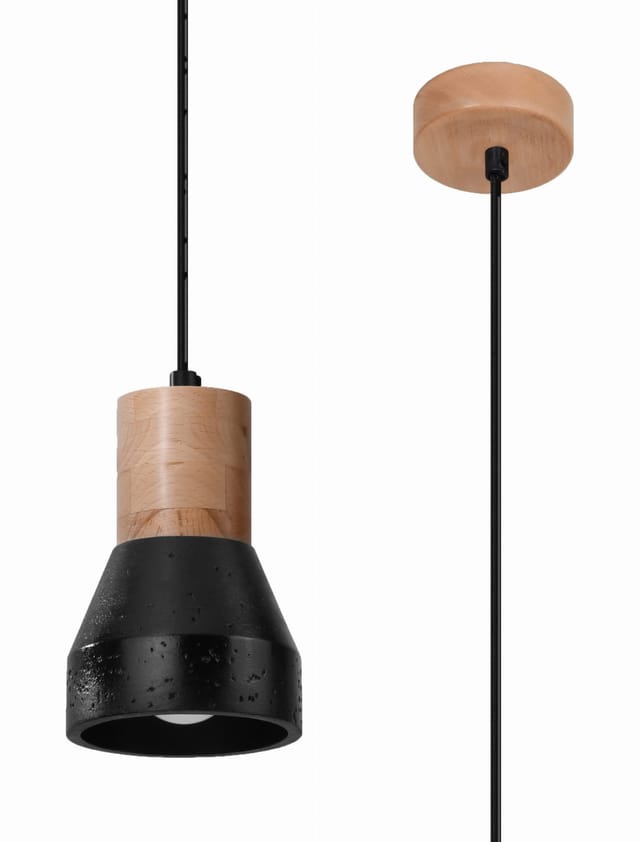 Sollux Lighting Hängeleuchte Qubic Schwarz