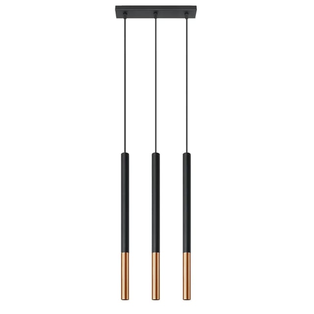 Sollux Lighting Hängeleuchte Mozaica 3L Schwarz/Kupfer