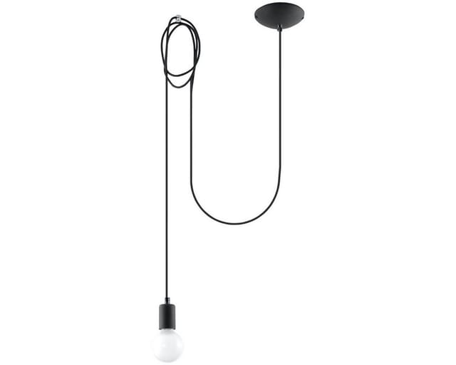 Sollux Lighting Hängeleuchte Edison 1 Schwarz