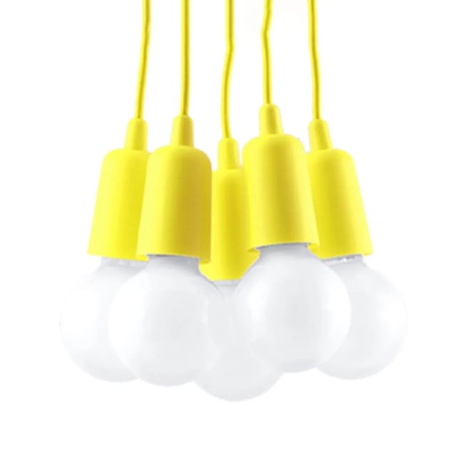 Sollux Lighting Hängeleuchte Diego 5 gelb