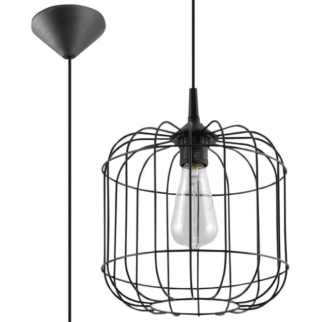 Sollux Lighting Hängeleuchte Celta Schwarz