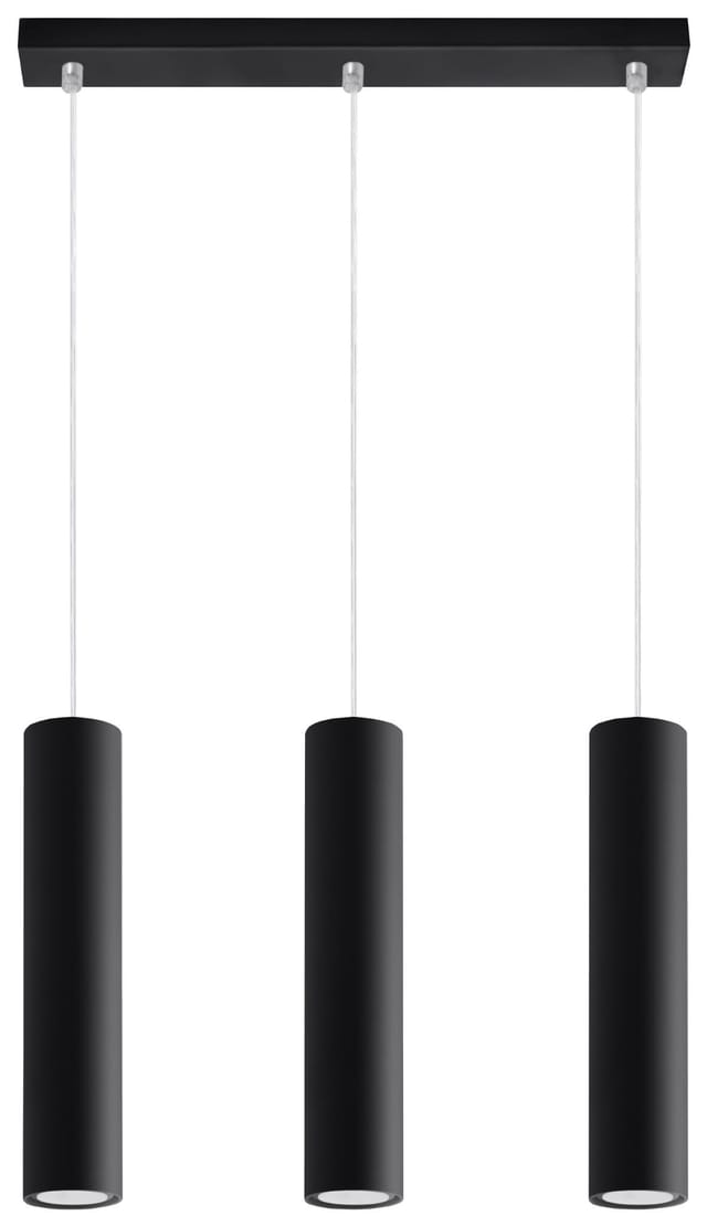 Sollux Lighting Hängeleuchte Lagos 3L Schwarz