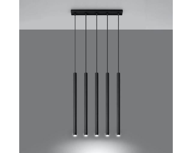 Sollux Lighting Hängeleuchte Pastelo 5 Schwarz