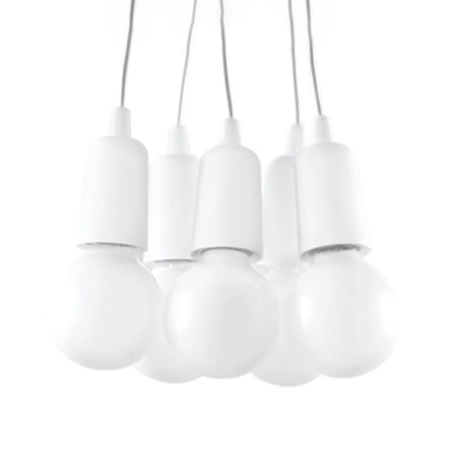 Sollux Lighting Hängeleuchte Diego 5 Weiß
