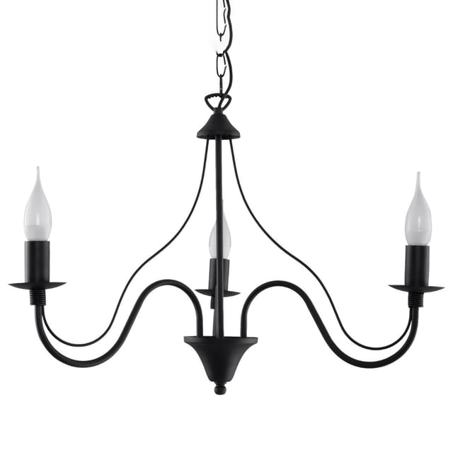 Sollux Lighting Kronleuchter Minerwa 3 Schwarz