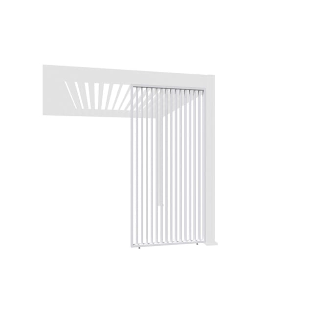 Weide Vertikale Lamellenwand für Weide Pergola 0,93m in Weiß aus Aluminium