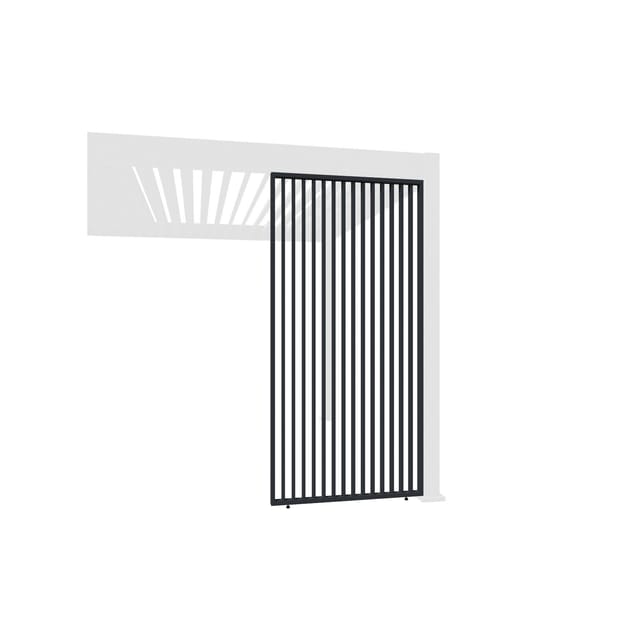 Weide Vertikale Lamellenwand für Weide Pergola 1,23m in Anthrazit aus Aluminium