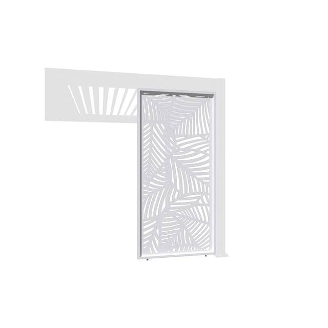Weide Dekorative Aluminium Wand für Weide Pergola 0,93m Blattdesign in Weiß