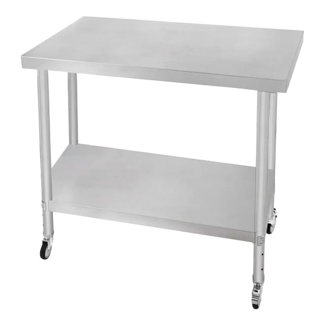Monstershop Edelstahl Arbeitstisch 60cm x 90cm x 86cm