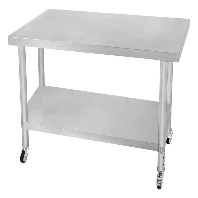 Monstershop Edelstahl Arbeitstisch 76cm x 90cm x 86cm