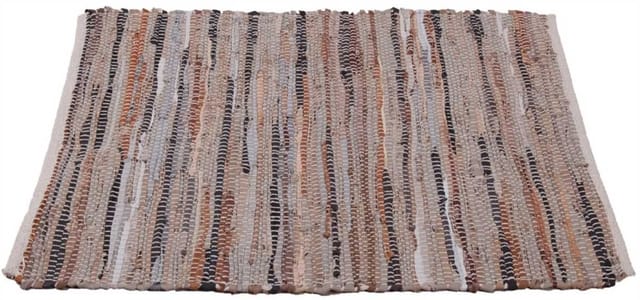 Bestlivings Flickenteppiche Leder 70 x 180 cm Braun