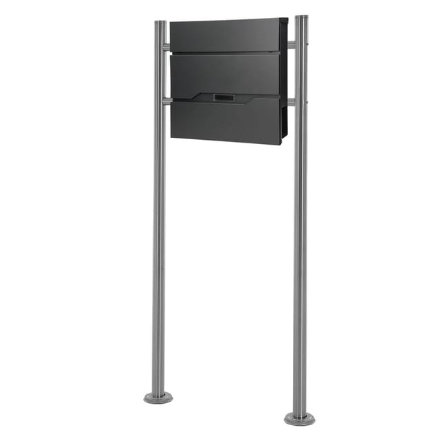 ML-Design Standbriefkasten Anthrazit 37x11x36,5cm Zeitungsfach Pfosten 120cm