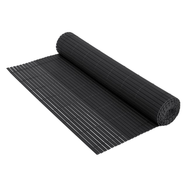 ECD Germany PVC Sichtschutzmatte 100x500 cm Anthrazit Sichtschutzzaun Windschutz