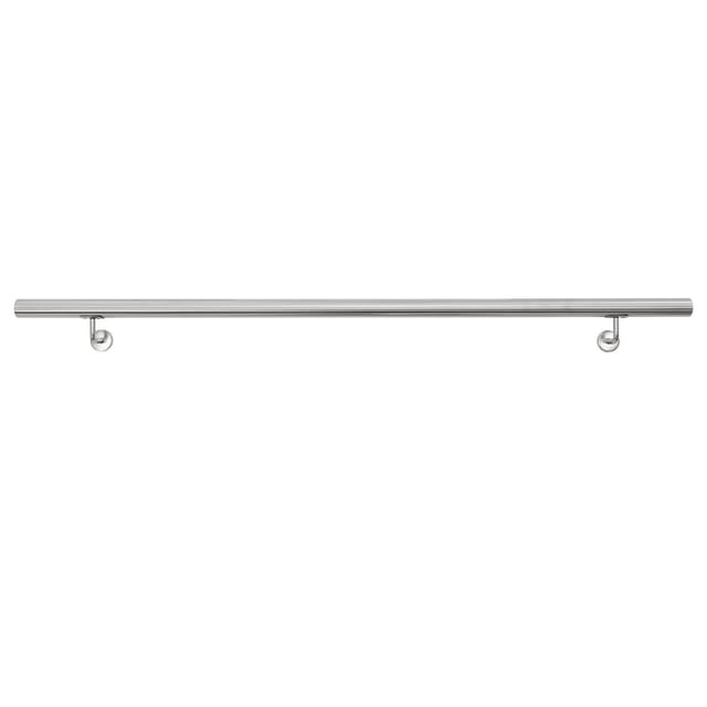 ECD Germany Edelstahl V2A Handlauf 160cm Rund Ø42mm Rostfrei Innen/Außen