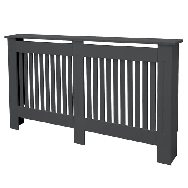 ML-Design Heizkörperverkleidung Landhausstil 152x19x82cm Anthrazit aus MDF