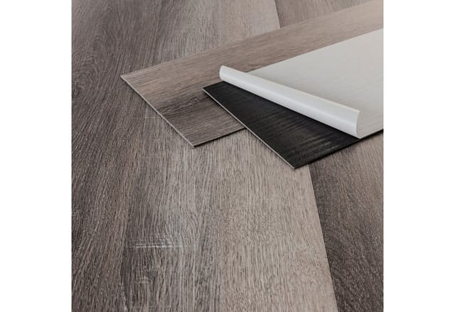 ML-Design Deluxe PVC Bodenbelag Selbstklebende Vinylboden 16 Dielen Kiefer Grau