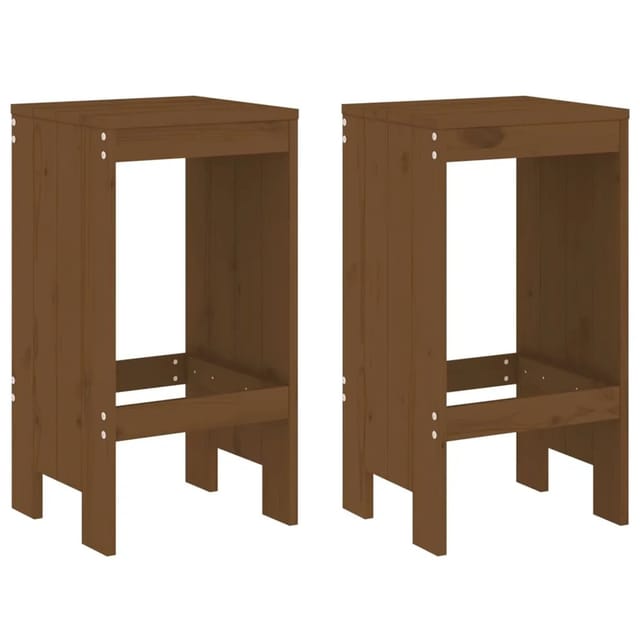 vidaXL Barhocker 2 Stk. Honigbraun 40x36x75 cm Massivholz Kiefer