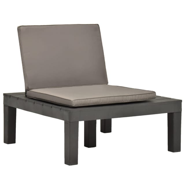 Vidaxl - Garten-lounge-stuhl Mit Sitzpolster Kunststoff Anthrazit