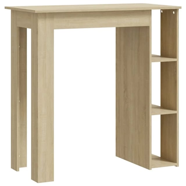 vidaXL Bartisch mit Regal 102x50x103,5 cm Sonoma-Eiche Holzwerkstoff